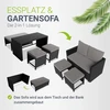 Lauko baldų komplektas Juskys Sodo baldų komplektas Jamaika 2-in-1 juoda/pilka
