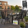 Lauko baldų komplektas Juskys Sodo baldų komplektas Milano, 7 dalių, su stalu ir 6 kėdėmis, tamsiai pilkas