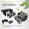 Lauko baldų komplektas Juskys Sodo baldų komplektas Jamaika 2-in-1 juoda/pilka