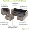 Lauko baldų komplektas Juskys Sodo poilsio komplektas Punta Cana M sofa 178x69x65 cm juoda/pilka