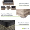Lauko baldų komplektas Juskys Sodo poilsio komplektas Punta Cana M sofa 178x69x65 cm juoda/pilka