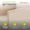 Lauko baldų komplektas Juskys Sodo poilsio komplektas Turin 7 vietų kreminės/smėlio spalvos