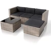 Lauko baldų komplektas Juskys Sodo poilsio komplektas Punta Cana M 3 vietų sofa 178x69x65 cm juoda/pilka