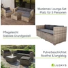 Lauko baldų komplektas Juskys Sodo poilsio komplektas Punta Cana M sofa 178x69x65 cm juoda/pilka