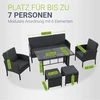 Lauko baldų komplektas Juskys Sodo poilsio komplektas Turin 7 vietų juodas