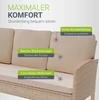 Lauko baldų komplektas Juskys Sodo poilsio komplektas Turin 7 vietų kreminės/smėlio spalvos