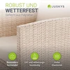 Lauko baldų komplektas Juskys Sodo poilsio komplektas Turin 7 vietų kreminės/smėlio spalvos