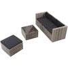 Lauko baldų komplektas Juskys Sodo poilsio komplektas Punta Cana M 3 vietų sofa 178x69x65 cm juoda/pilka