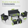 Lauko baldų komplektas Juskys Sodo poilsio komplektas Turin 7 vietų juodas