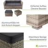 Lauko baldų komplektas Juskys Sodo poilsio komplektas Punta Cana M 3 vietų sofa 178x69x65 cm juoda/pilka