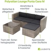 Lauko baldų komplektas Juskys Sodo poilsio komplektas Punta Cana M 3 vietų sofa 178x69x65 cm juoda/pilka