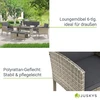 Lauko baldų komplektas Juskys Sodo poilsio komplektas Turin, 7 vietų, pilkai margas
