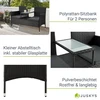 Lauko baldų komplektas Juskys Sodo suoliukas Monaco dviem 133x63x84 cm juodas/tamsiai pilkas