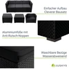 Lauko baldų komplektas Juskys Svetainės komplektas Punta Cana M sofa 178x69x65 cm juoda/tamsiai pilka