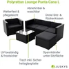 Lauko baldų komplektas Juskys Svetainės komplektas Punta Cana M sofa 178x69x65 cm juoda/tamsiai pilka