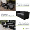 Lauko baldų komplektas Juskys Svetainės komplektas Punta Cana M sofa 178x69x65 cm juoda/tamsiai pilka
