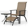 Promotions Lauko baldų komplektas, 5 dalių Adirondack kėdžių komplektas su pufais ir šoniniu staliuku, 83x65x106 cm, kavos spalvos
