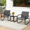 Lauko baldų komplektas Promotions Balkono baldų komplektas, 2 supamosios kėdės su stalu, 73x61x79 cm, pilka, lauko baldai