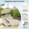 Lauko baldų komplektas Promotions Gultas su dviem stogeliais 182x137x165 cm, smėlio spalvos