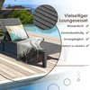 Lauko baldų komplektas Promotions Gultas su komplektu 190x57,5x29 cm Juodas Reguliuojamas atlošas