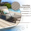 Lauko baldų komplektas Promotions Gultas su stalu 190x57,5x29 cm Rudas Reguliuojama atlošo dalis