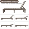 Lauko baldų komplektas Promotions Gultas su stalu 190x57,5x29 cm Rudas Reguliuojama atlošo dalis