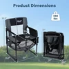 Lauko baldų komplektas Promotions Kempingo kėdė 68,5x55x90 cm juoda/pilka