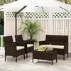 Lauko baldų komplektas Promotions Lauko poilsio baldų komplektas 100.3x57.2x81.3 cm, smėlio spalvos, rotangas