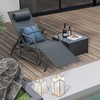 Promotions Lauko gultas su atsilošiančia kėde, 152,4x99,1x66 cm, pilkas