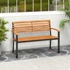 Promotions Lauko suoliukas, 119.4x58.4x86.4 cm, juodas, akacijos medis