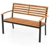 Promotions Lauko suoliukas, 119.4x58.4x86.4 cm, juodas, akacijos medis