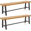 Promotions Lauko suoliukas, 160x31.8x45.7 cm, natūralios ir juodos spalvos