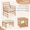 Lauko baldų komplektas Promotions Lauko pintas sofų komplektas 63.5x58.4x76.2 cm Natūralios pagalvėlės Lauko baldai