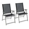 Promotions Lauko sulankstomos kėdės, 61x58,4x96,5 cm, juodos ir pilkos spalvos