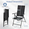 Lauko baldų komplektas Promotions Lauko sulankstomos kėdės rinkinys 79x57x80 cm juodos spalvos audinys
