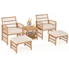 Lauko baldų komplektas Promotions Lauko pintas sofų komplektas 63.5x58.4x76.2 cm Natūralios pagalvėlės Lauko baldai