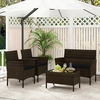 Lauko baldų komplektas Promotions Lauko poilsio baldų komplektas 100.3x57.2x81.3 cm Juodas rotangas