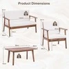 Lauko baldų komplektas Promotions Lauko poilsio komplektas, 123x69x81 cm dvivietė sofa, 67x69x81 cm kėdės, 90x50x43 cm kavos staliukas, Balta