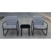 Lauko baldų komplektas Promotions Lauko bistro komplektas, 3 dalių sūpynių komplektas, 73x61x79 cm, pilka, metalas ir audinys