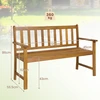Lauko baldų komplektas Promotions Lauko suoliukas 2 asmenims 122x56x86 cm natūralus