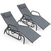 Promotions Lauko gultas su atsilošiančia kėde, 152,4x99,1x66 cm, pilkas