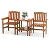 Lauko baldų komplektas Promotions Lauko bistro komplektas, 62.2x59.7x87.6 cm kėdė, 45.7x53.3x58.4 cm stalas, natūralus