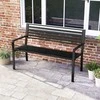 Promotions Lauko metalinė parkų suoliukas, 127x55.9x82.6 cm, juodas