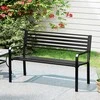 Promotions Lauko metalinė parkų suoliukas, 127x55.9x82.6 cm, juodas
