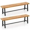 Promotions Lauko suoliukas, 160x31.8x45.7 cm, natūralios ir juodos spalvos