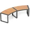 Promotions Lauko suoliukas, išlenktas, 146x58.4x45.7 cm, geltonas ir juodas