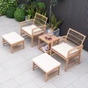 Lauko baldų komplektas Promotions Lauko pintas sofų komplektas 63.5x58.4x76.2 cm Natūralios pagalvėlės Lauko baldai