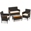 Lauko baldų komplektas Promotions Lauko sofos komplektas 22x23.5x32 cm Rudas ratanas
