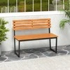 Promotions Lauko suoliukas, 109.2x55.9x83.8 cm, juodas, akacijos mediena