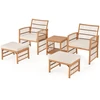 Lauko baldų komplektas Promotions Lauko pintas sofų komplektas 63.5x58.4x76.2 cm Natūralios pagalvėlės Lauko baldai